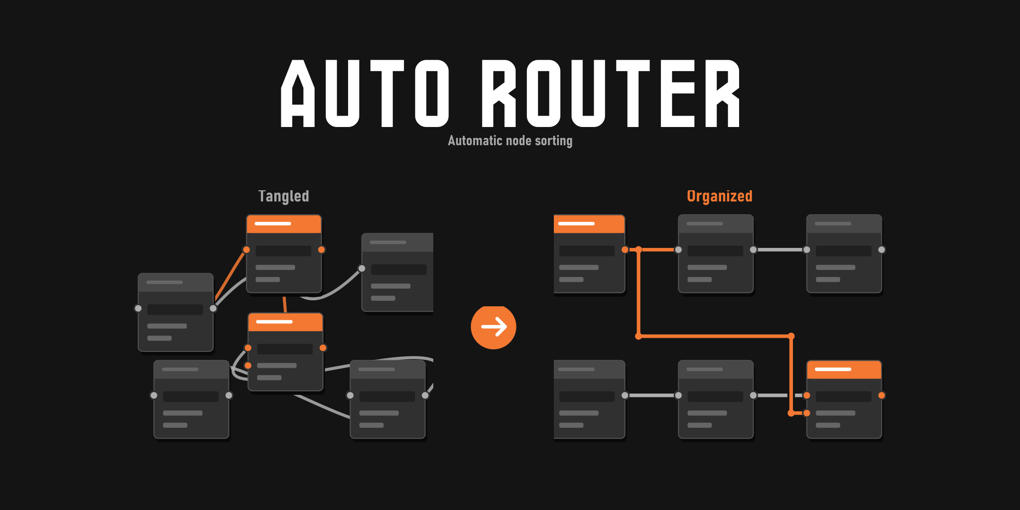 Auto Router, a Blender add-on for arranging and routing node graphs
