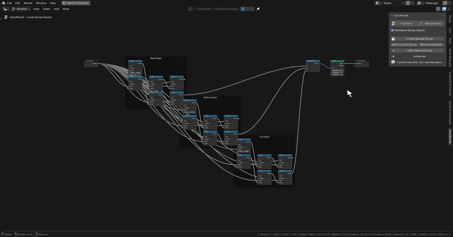 Local Group Input distribution demonstration