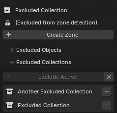The Excluded Collections list in the sidebar