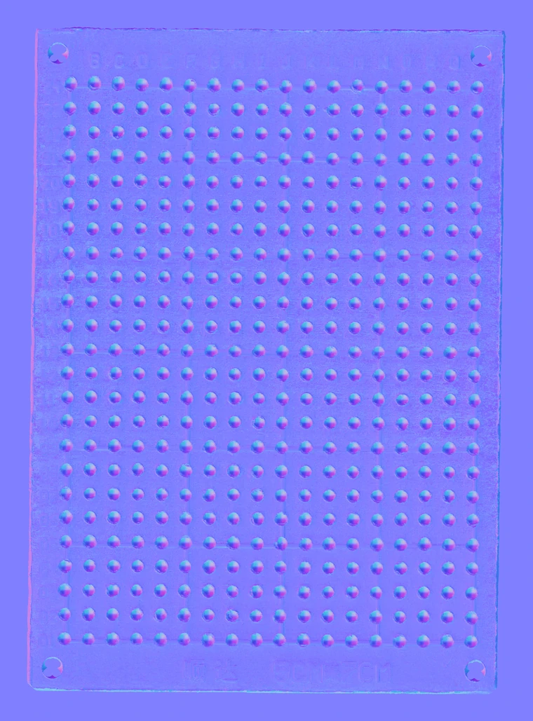 PCB OpenGL normal map recovered by LUMEN-PS