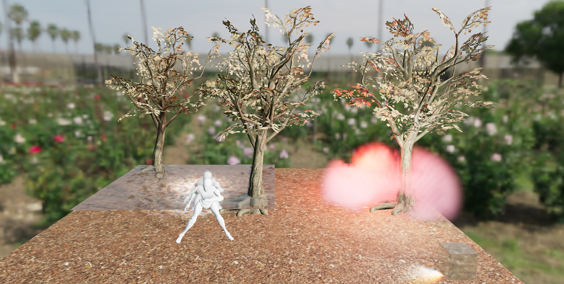 Rendered preview mode of the WebGL SceneBuilder test scene